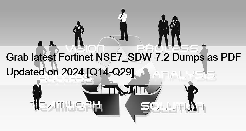 Grab latest Fortinet NSE7_SDW-7.2 Dumps as PDF Updated on 2024 [Q14-Q29]